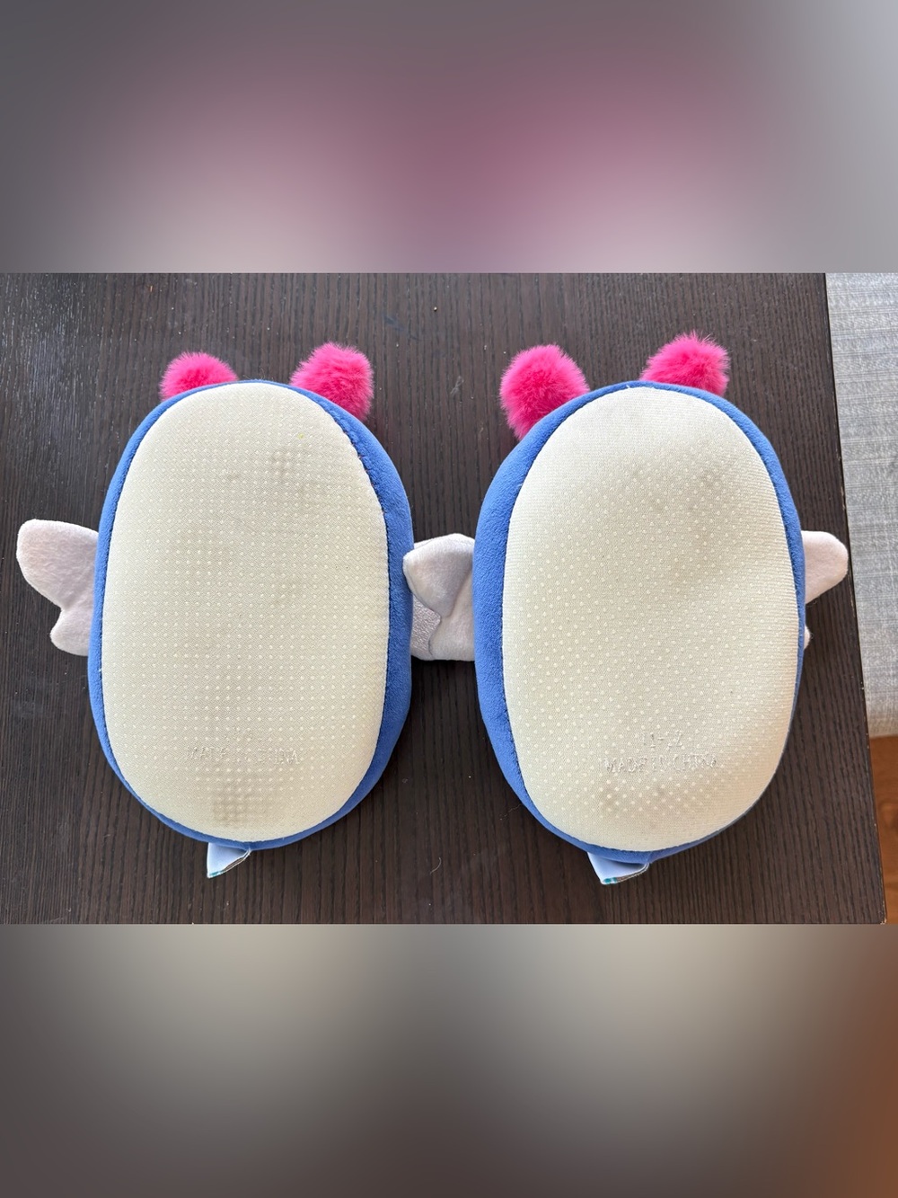 Squishmallows Blue and Cream Plush Slipper Buddy - Picture 2 of 3